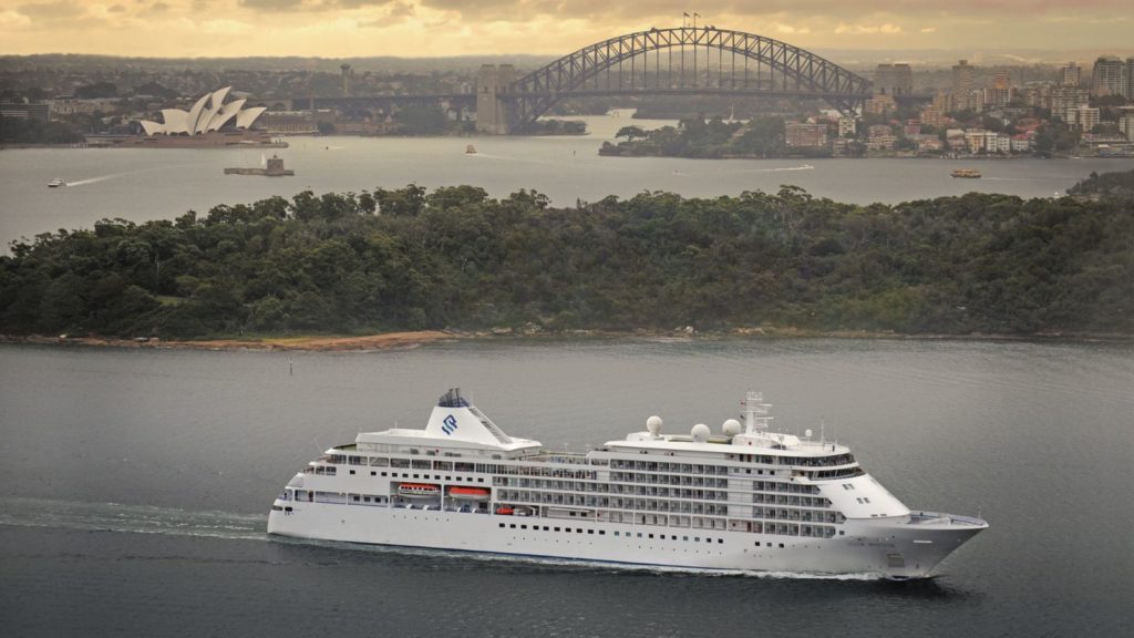Silver Whisper in Sydney Harbor, Australia. (Photo- Silversea Cruises)