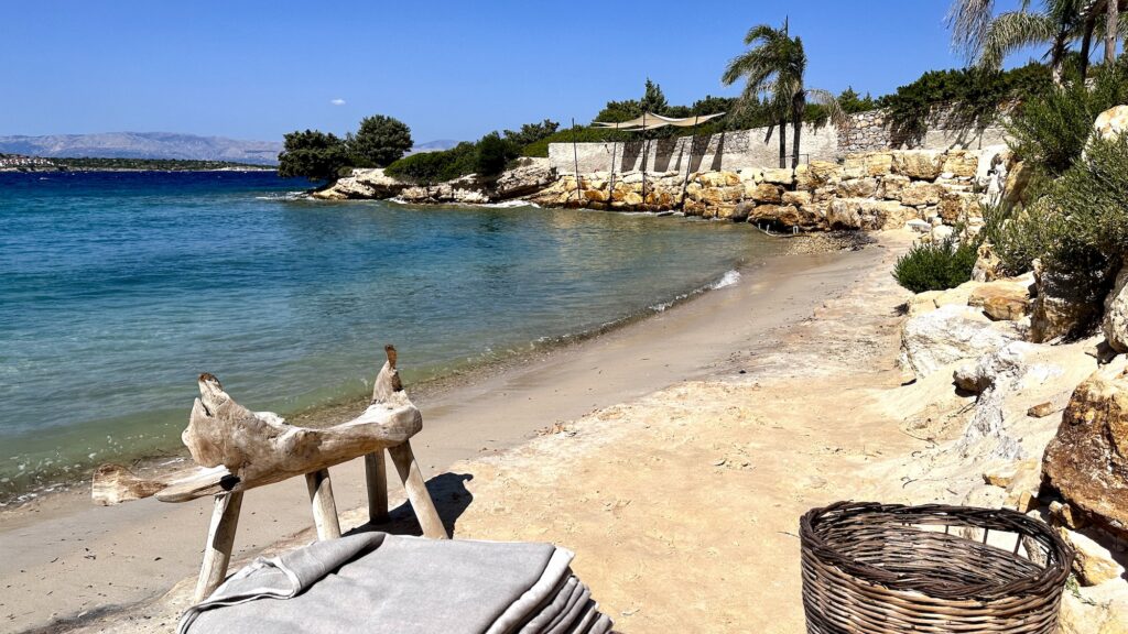 Beach at Momo Beach club in Alacati