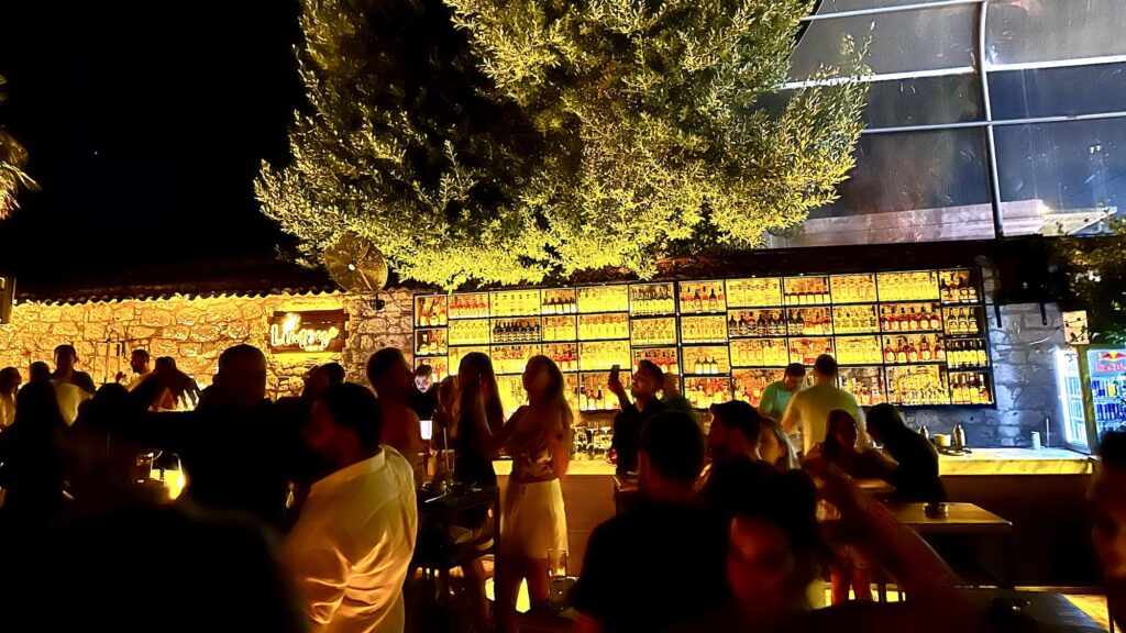 Outdoor night club in Alacati, Turkiye, Photo by Christine Sarkis