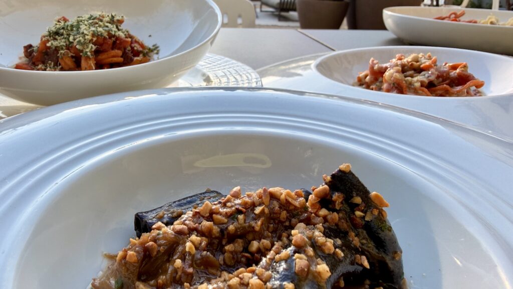 an assortment of dishes from the pasta tasting menu at Dry Creek Kitchen