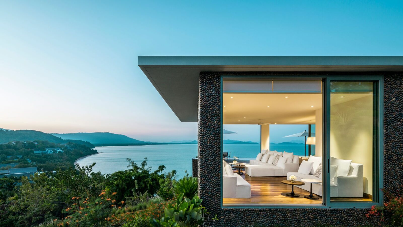 villa overlooking the sea at Como Point Yamu in Thailand