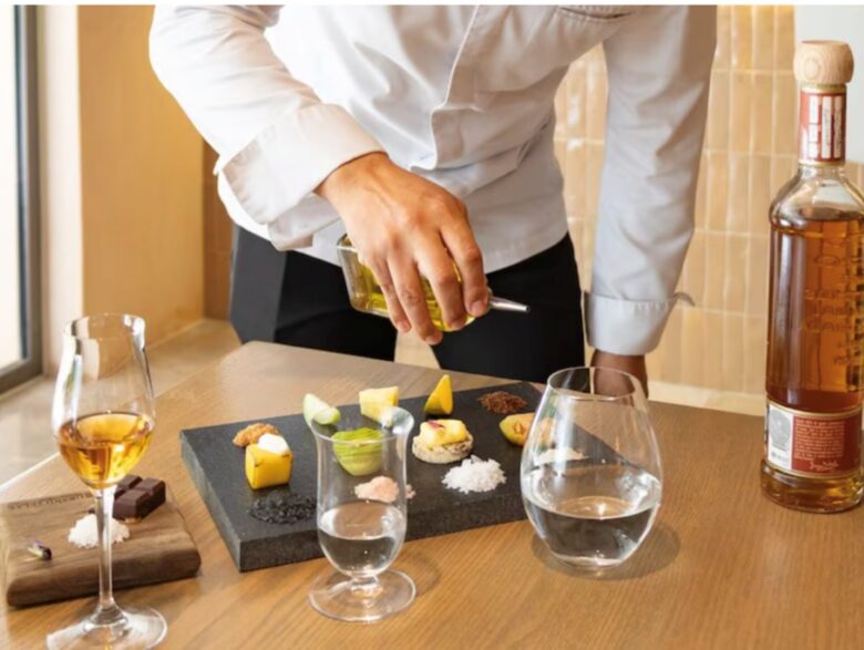 A wine and cheese tasting at Grand Velas Boutique Los Cabos