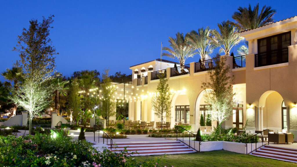 Orlando hotel at night