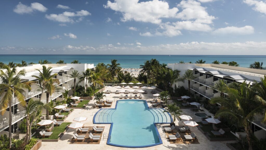 Resort pool on Miami Beach
