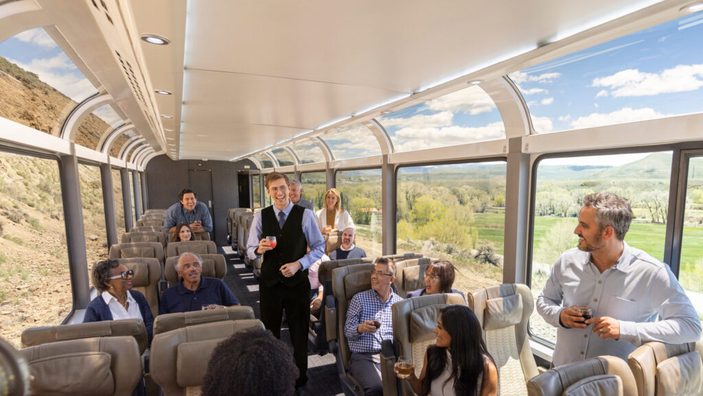 People on Canyon Spirit luxury train