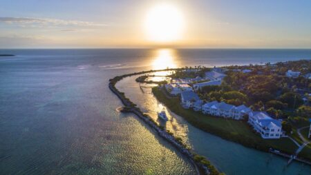 Hawks Cay Beach resort in Florida with view of the coast