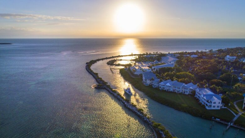 Hawks Cay Beach resort in Florida with view of the coast