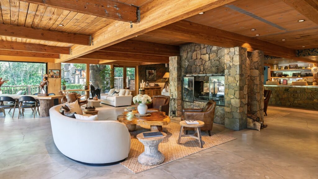 The lobby at Calamigos Ranch Resort & Spa