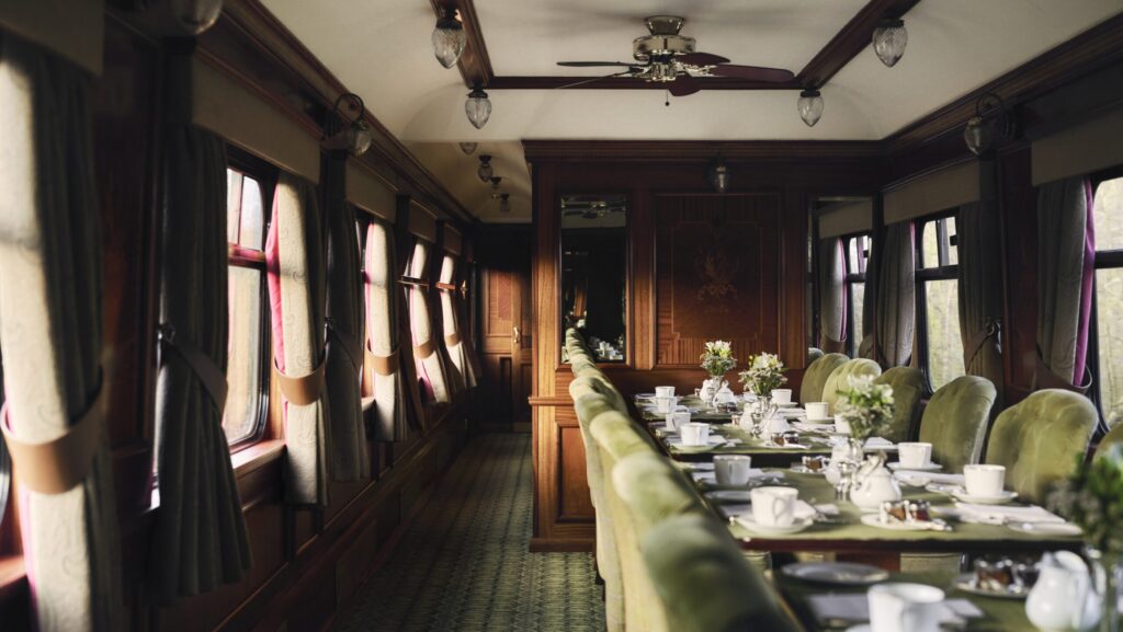 Dining Car on The Royal Scotsman