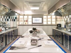 Cooking class and demonstration kitchen at Ecole Ritz Escoffier at the Ritz in Paris